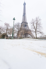 Paris under the snow MArch 1st 2018