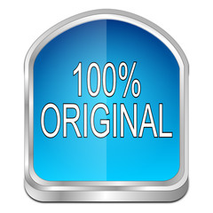 100% Original button - 3D illustration