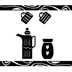 Vector hand drawn poster in the style of 