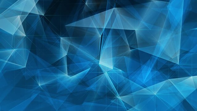 Bright Blue Abstract Shapes Refraction Background Loop