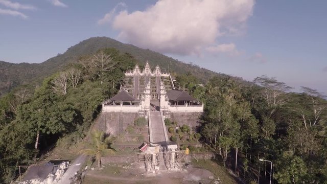 aerial view of temple in bali indonesia in a sunny day