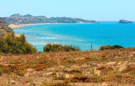 Sea bay in Torre di Gaffe, Agrigento, Sicily, Italy