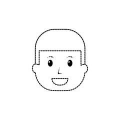 Fototapeta premium happy man head icon image vector illustration design black dotted line