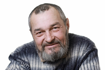 Obraz premium Real man on white smile