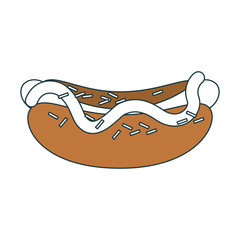Hot dog fast food symbol vector illustration graphic design