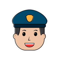 policeman smiling icon image vector illustration design 