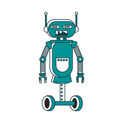 Funny robot cartoon vector illustration graphic design