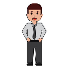 businessman happy smiling icon image vector illustration design 