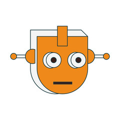 Funny robot cartoon vector illustration graphic design
