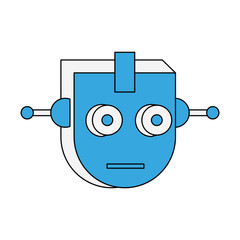 Funny robot cartoon vector illustration graphic design