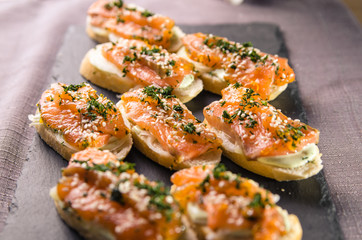 Salmon Bruschetta tile