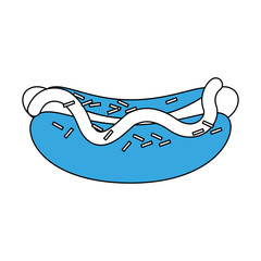 Hot dog fast food symbol vector illustration graphic design