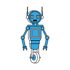 Funny robot cartoon vector illustration graphic design