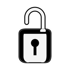 Padlock security symbol vector illustration graphic design