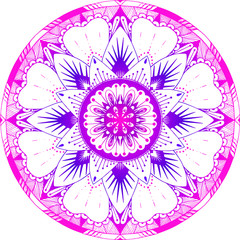 Mandala flowers vector. Weave design elements. Unusual flower shape. Oriental, Anti-stress therapy patterns. Yoga logos
