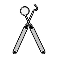 Dental tools symbol vector illustration graphic design