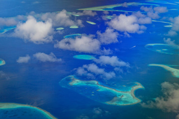 Fototapeta na wymiar Atolls, islands, Maldives