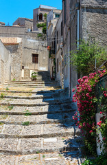 Erice street, Sicily, Italy
