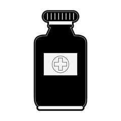 Medicne bottle isolated vector illustration graphic design