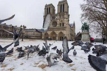 Paris under snow, March 1st 2018