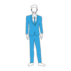 Businessman avatar cartoon vector illustration graphic design