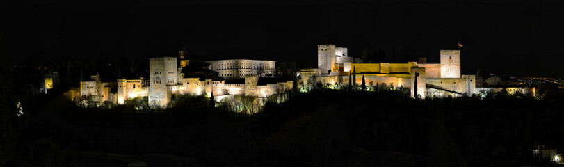 Landscape of Alhambra and Granada