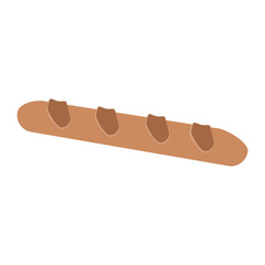 Baguette french bread vector illustration graphic design