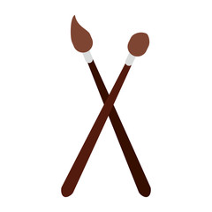 Paint art brushes vector illustration graphic design