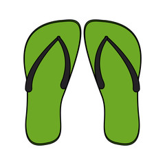 Flip flops cartoons vector illustration graphic design