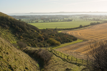 Fototapeta na wymiar Vale of Pewsey in Wiltshire, England