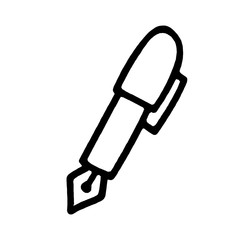 hand drawn pen. vector and illustration