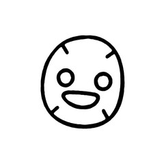 hand drawn mask. vector and illustration