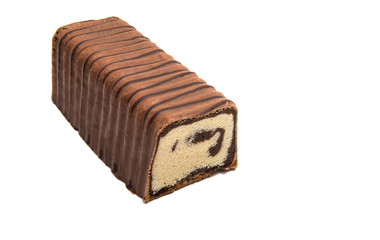 chocolate roll isolated