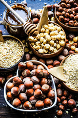 Different types of nuts