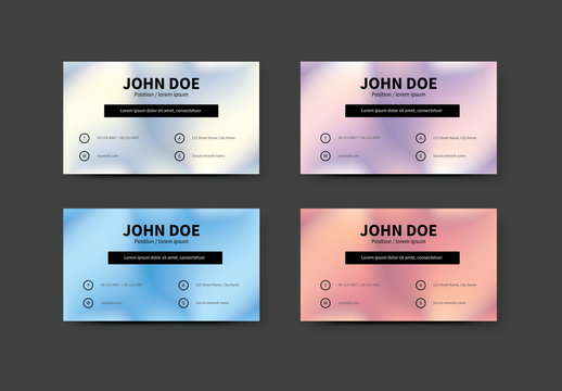 Business Card Layout with Bokeh Background 1