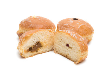 donuts with a stuffing isolated