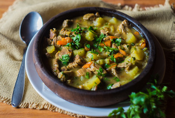 Irish vegetable and meat dish