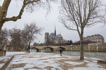 Paris under snow, March 1st 2018