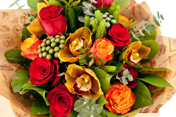 bunch of different flowers