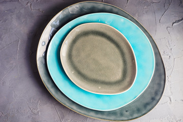 Empty ceramic tableware