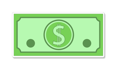 color image cartoon set bills with currency dollar symbol vector illustration