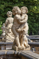 Fototapeta na wymiar Sculptures at Zwinger palace in Dresden