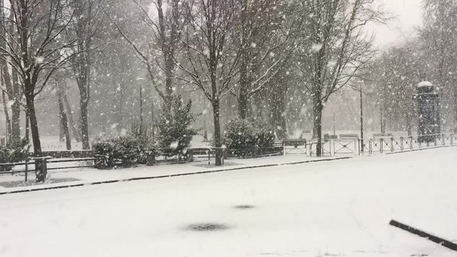 tempête de neige sur Chambéry
