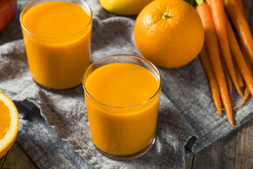 Healthy Organic Orange Carrot Smoothie Juice Drink