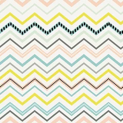 Wall murals Chevron chevron pastel colorful spring pink blue yellow pattern seamless vector.