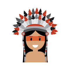 happy native american person icon image vector illustration design