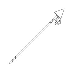 spear weapon ancient traditional icon image vector illustration design 