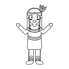 happy native american person icon image vector illustration design