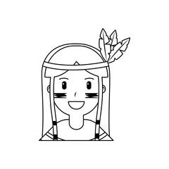 happy native american person icon image vector illustration design