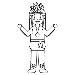 happy native american person icon image vector illustration design